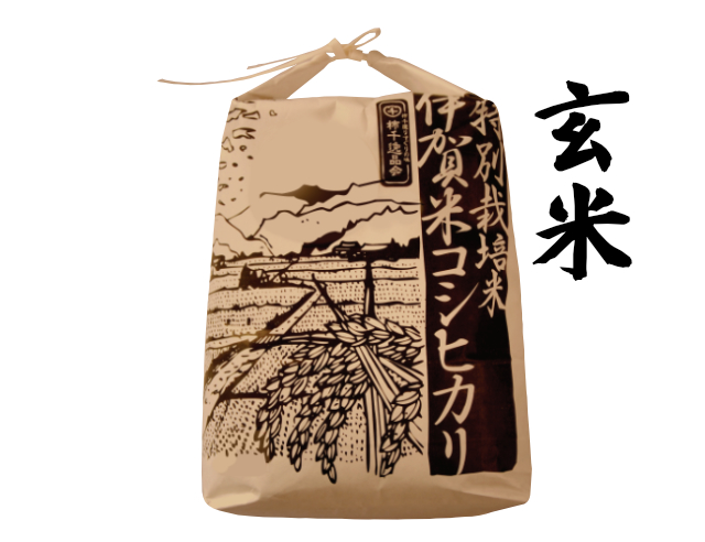 伊賀米コシヒカリ玄米3kg（2024年度産）　【特別栽培米】