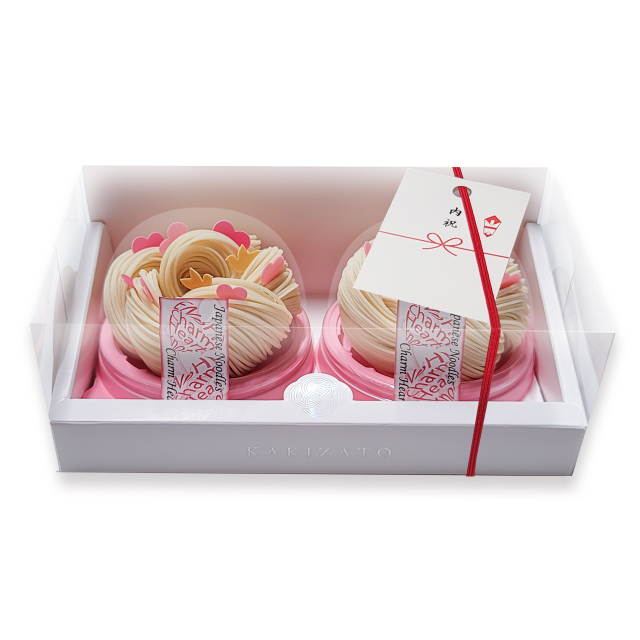 knot charm Heart　2個入　熨斗掛けイメージ