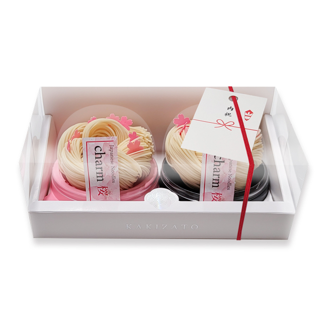 knot charm 桜　2個入　熨斗掛けイメージ