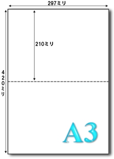 A3 2分割 マイクロミシン入り用紙