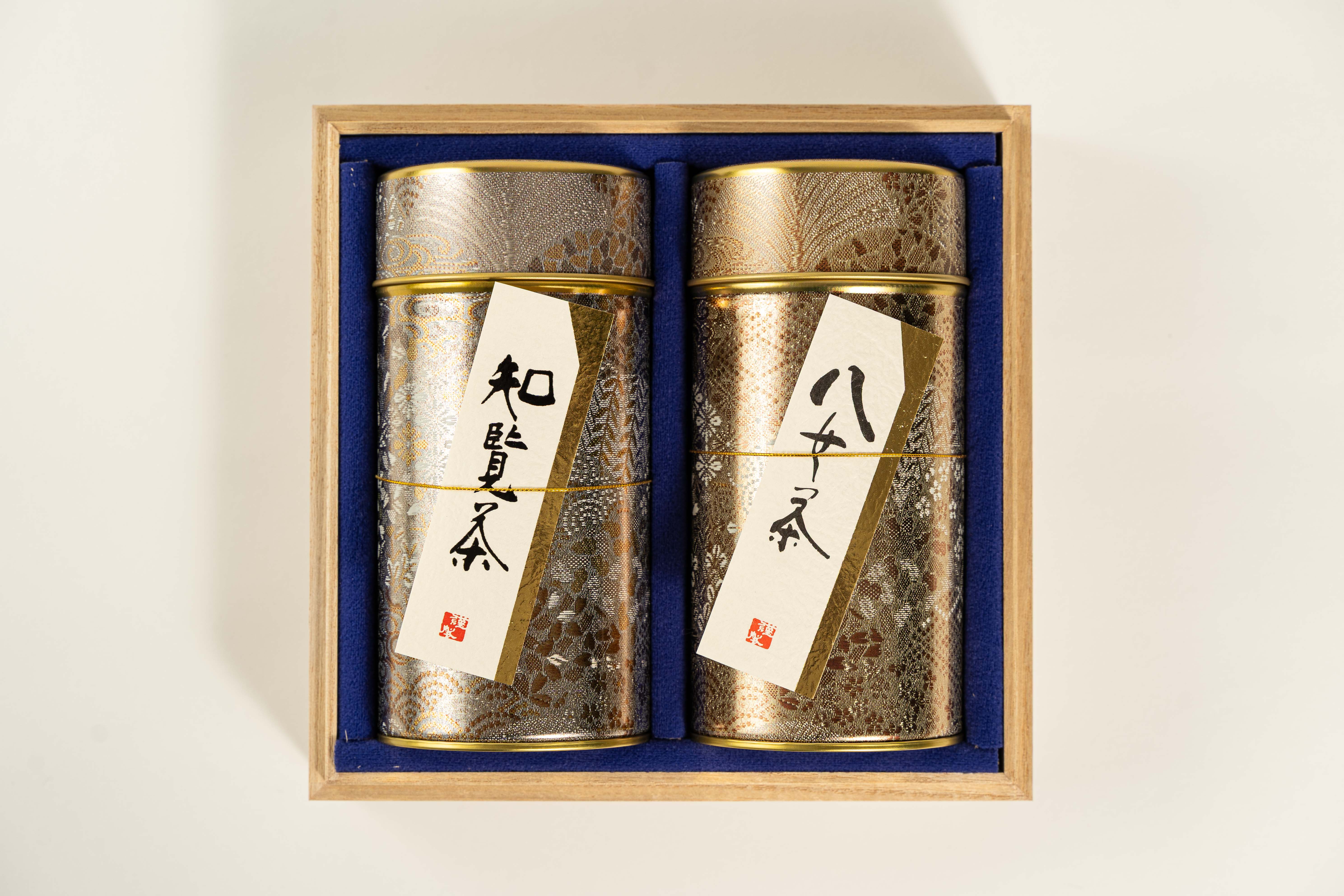 銘茶2缶入り　西陣小紋(にしじんこもん)