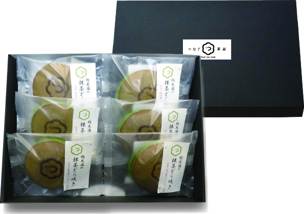鶴見園のオリジナル抹茶どら焼き6個入りギフトセットです