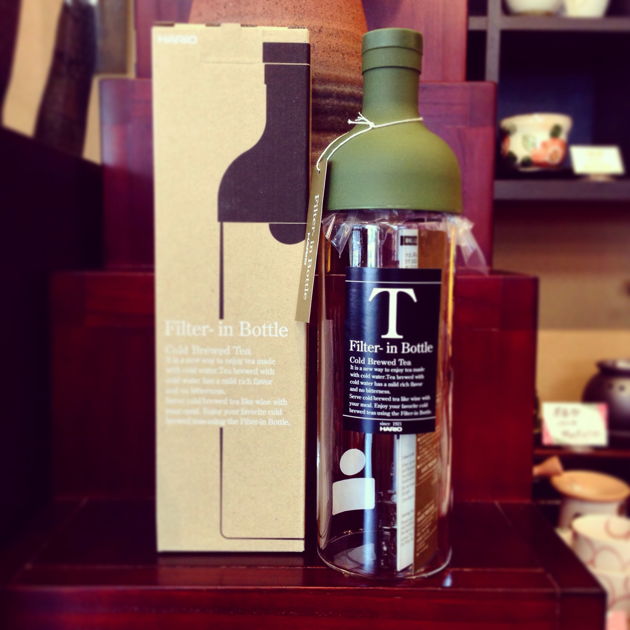 ハリオ　フィルターインボトル　オリーブ