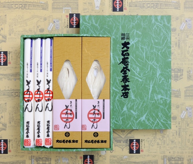 乾麺：そうめん　３本、半生そうめん　２本入り