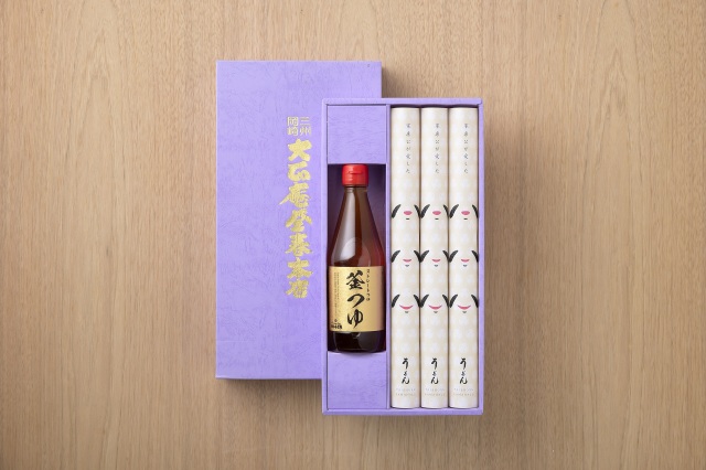 家康公乾麺：うどん　3本入り、つゆ付き