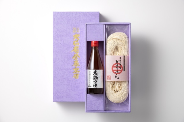 乾麺：半生そうめん　1本入り、素麺つゆストレート付き