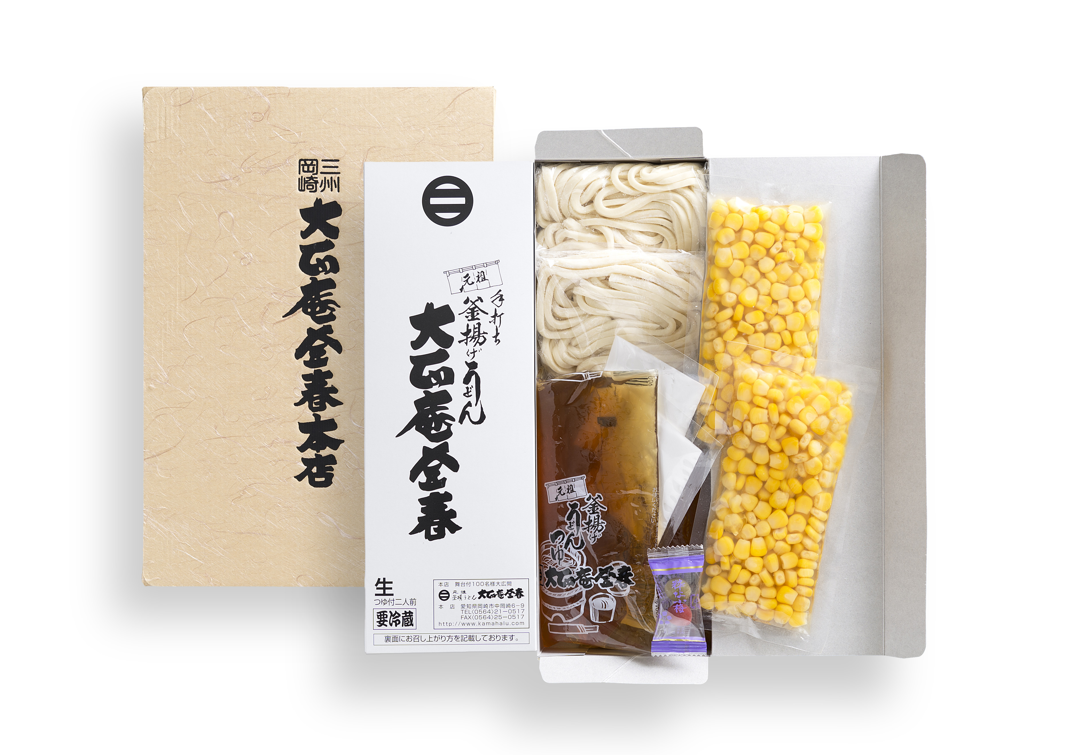 もろこしうどんセット：４人前つゆ付き