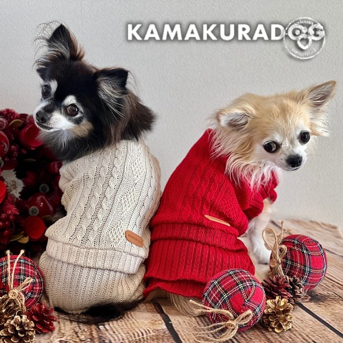 専用！【犬用　現品限り　ヘアアクセサリー付きキャミソールワンピース】no 119 可愛い小型犬の洋服通販 鎌倉ドッグ ツイストケーブルつなぎ＆ワンピ