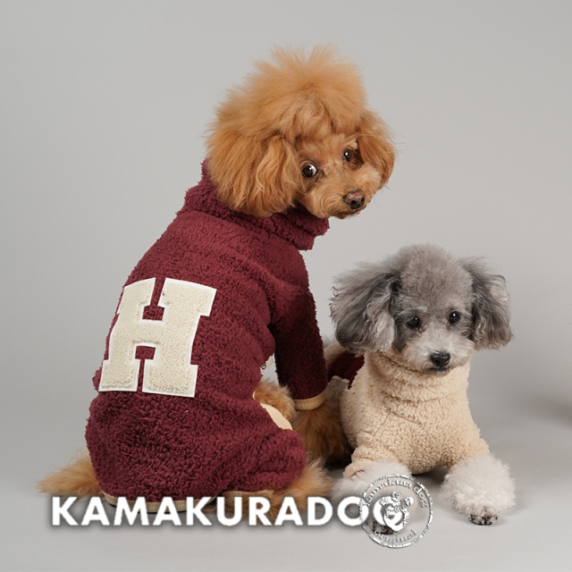 可愛い小型犬の洋服通販 鎌倉ドッグ Hネックウォーマーつなぎ