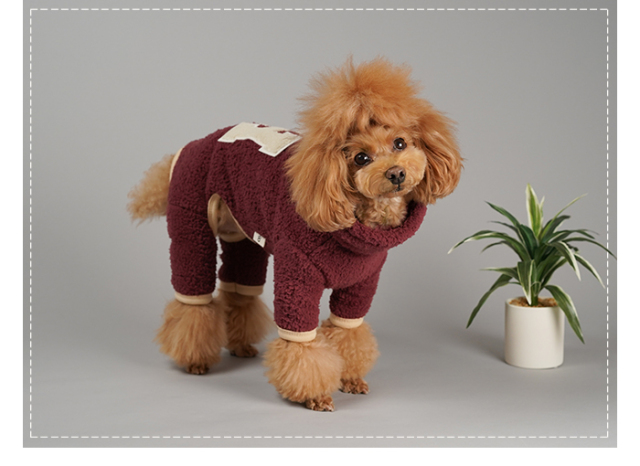 可愛い小型犬の洋服通販 鎌倉ドッグ Hネックウォーマーつなぎ