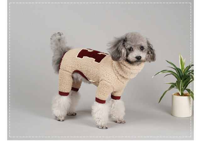 可愛い小型犬の洋服通販 鎌倉ドッグ Hネックウォーマーつなぎ