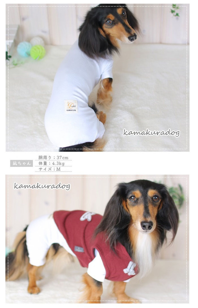 可愛い小型犬の洋服通販 鎌倉ドッグ リラックスつなぎ（ダックス）