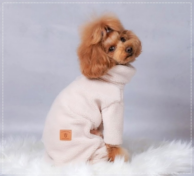 可愛い小型犬の洋服通販 鎌倉ドッグ ソフトボアつなぎ