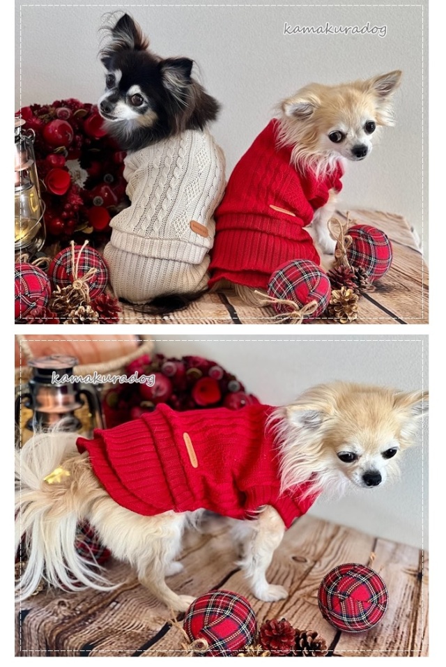 可愛い小型犬の洋服通販 鎌倉ドッグ ツイストケーブルつなぎ＆ワンピ
