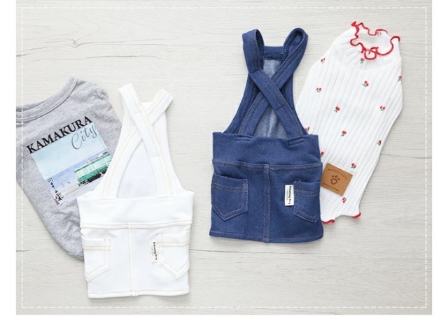 ハンドメイド　ジャンパースカート　オーダー小型犬 可愛い小型犬の洋服通販 鎌倉ドッグ ストレッチサロペット