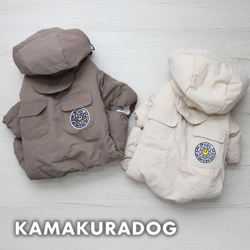 フード付きボアつなぎ 可愛い小型犬の洋服通販 鎌倉ドッグ
