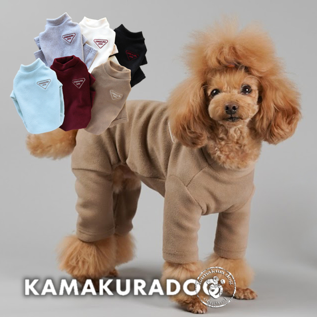 スタンプフリースつなぎ 可愛い小型犬の洋服通販 鎌倉ドッグ