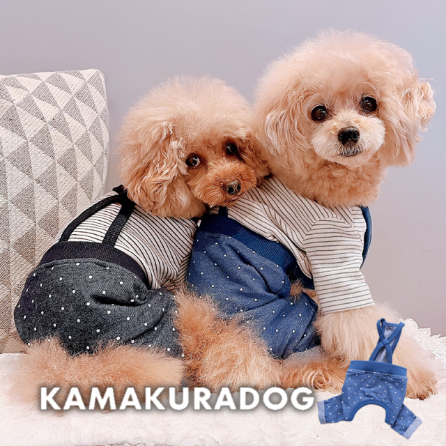 ドットデニムサロペット