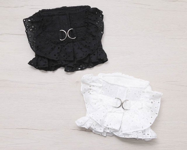 フリル レース ハーネス・リードセット 犬 フリルレースハーネス・リード 可愛い小型犬の洋服通販 鎌倉ドッグ