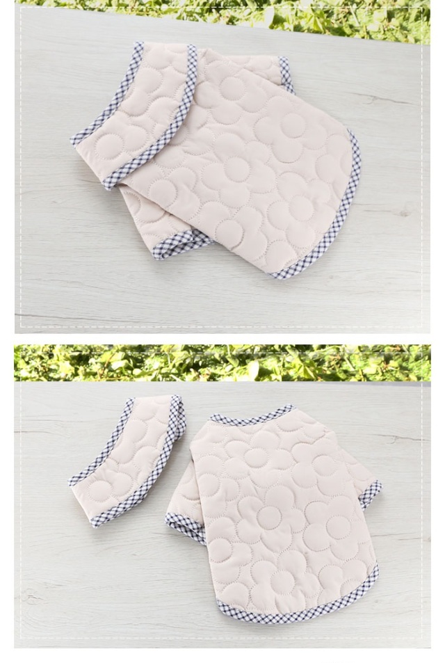 可愛い小型犬の洋服通販 鎌倉ドッグ 花柄キルティングコート