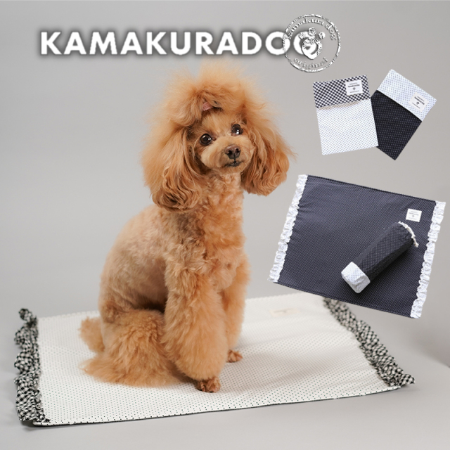 ドットフリルカフェマット・保冷剤カバー 可愛い小型犬の洋服通販 鎌倉