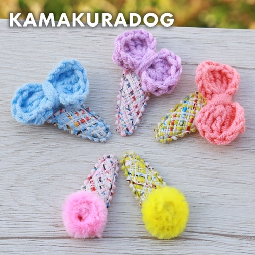 ポップツイードパッチン留め（１個）