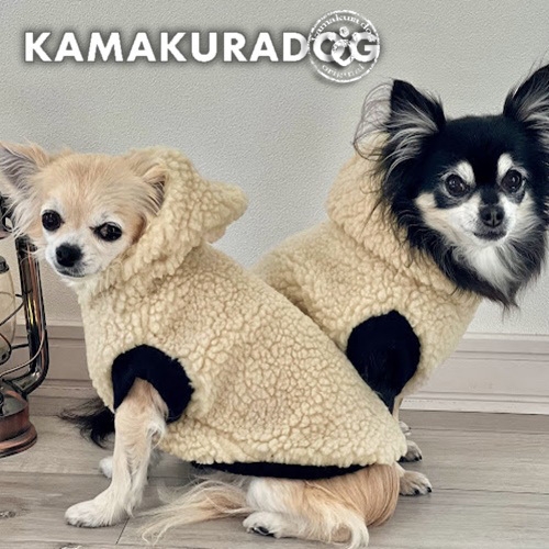 可愛い小型犬の洋服通販 鎌倉ドッグ シープボアフーディ