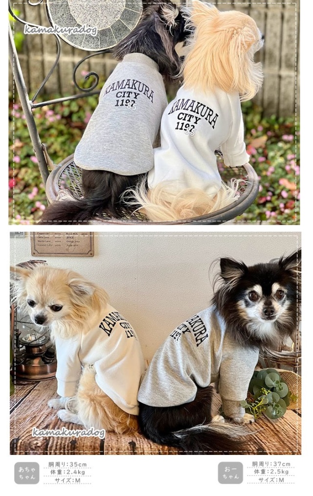 可愛い小型犬の洋服通販 鎌倉ドッグ 鎌倉cityスウェット