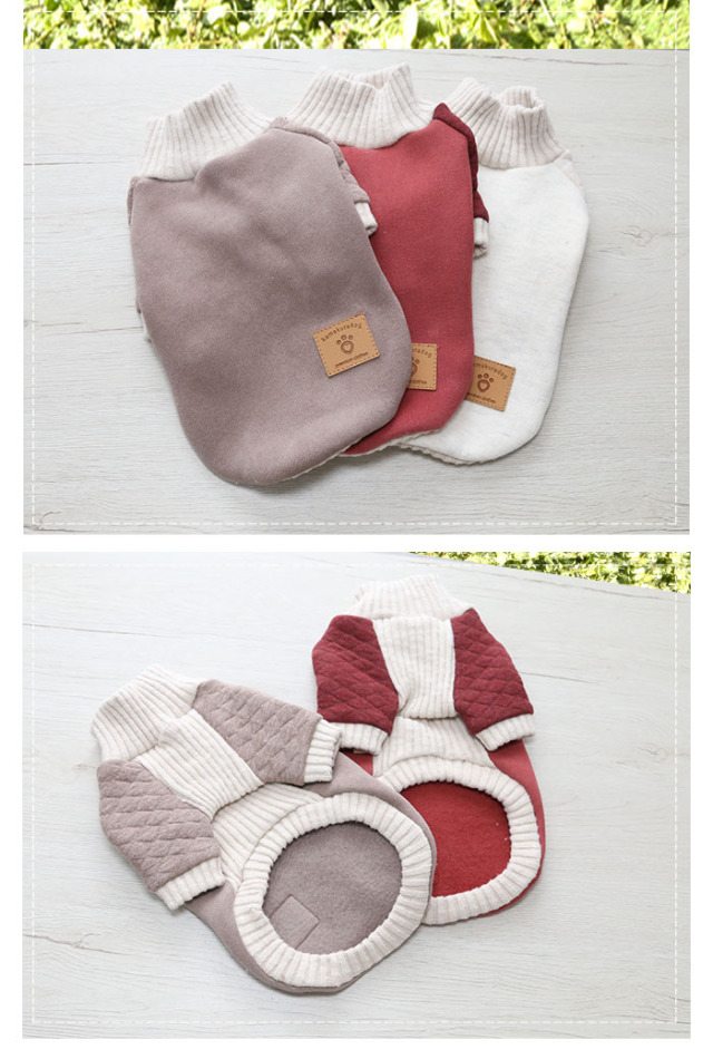 可愛い小型犬の洋服通販 鎌倉ドッグ キルトスリーブハイネック