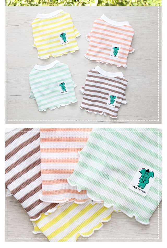 可愛い小型犬の洋服通販 鎌倉ドッグ ワッフルボーダーT