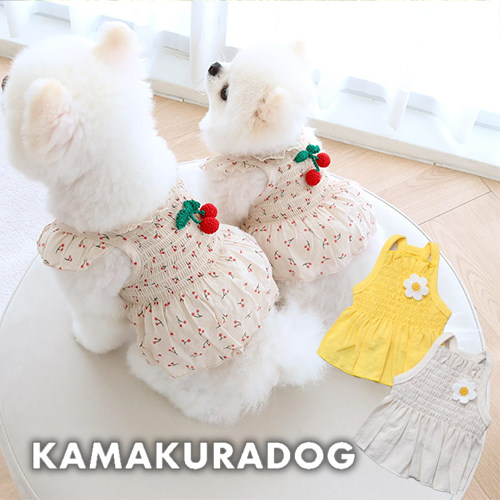 ブローチ付ショート丈キャミワンピ