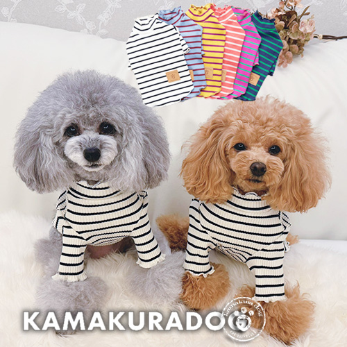 POPリブハイネックボーダー 可愛い小型犬の洋服通販 鎌倉ドッグ