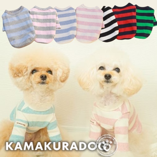 可愛い小型犬洋服通販 鎌倉DOG ネイビーロングスリーブTシャツ