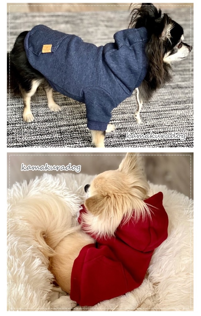 可愛い小型犬の洋服通販 鎌倉ドッグ NEW裏起毛フードパーカー