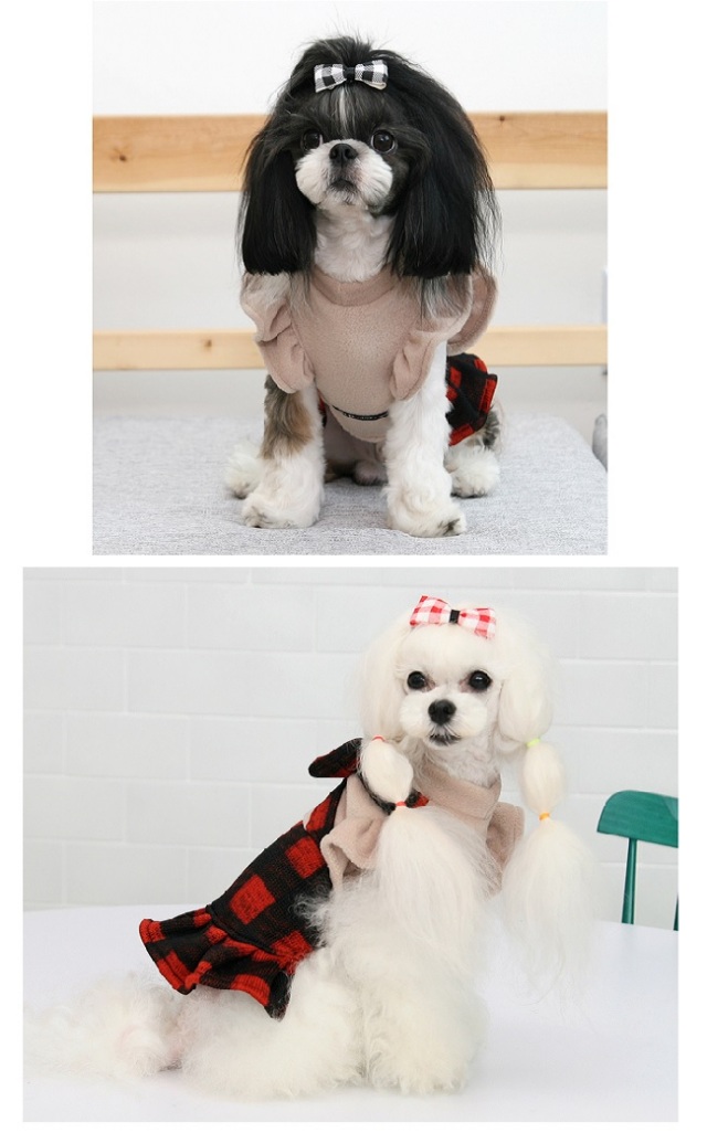 フリース×ニットの暖かなフリルスリープワンピース