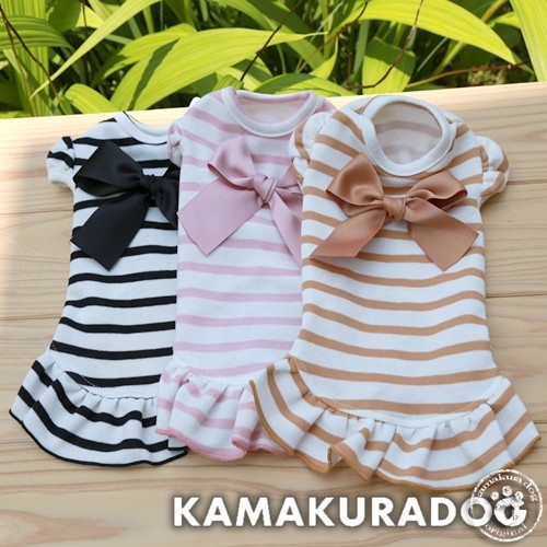 リボンパフワンピ