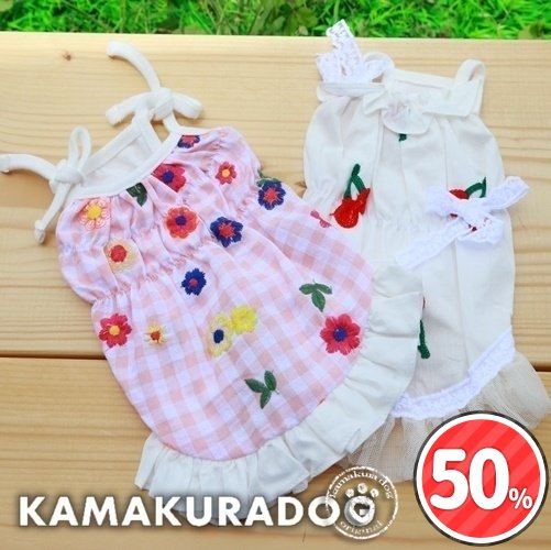 刺繍レトロワンピース