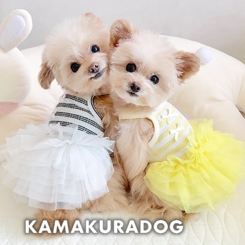 ハンドメイド♡犬服 キャミワンピース 可愛い小型犬の洋服通販 鎌倉ドッグ チュチュキャミワンピース