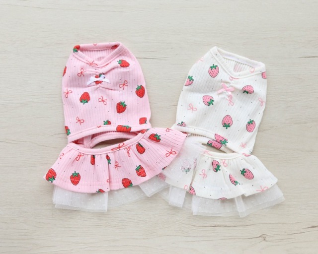 No.444•448•470 犬服ハンドメイド　バックオープンワンピース3着 バックオープンベリーワンピ 可愛い小型犬の洋服通販 鎌倉ドッグ