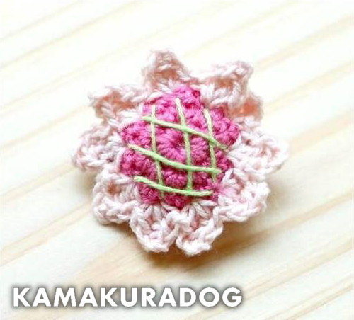 お花模様（バレッタ）