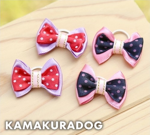 ダブルカラーリボンゴム（ゴム・2個）