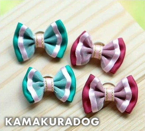 ＷＩＮＥ＆ＧＲＥＥＮリボン(ゴム・2個)