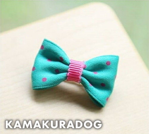 パステルグリーンリボン（バレッタ１個）