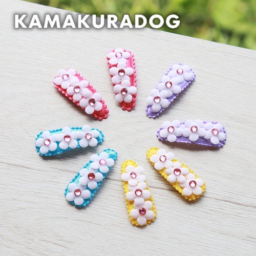 フラワーストーンパッチン留め（２個）