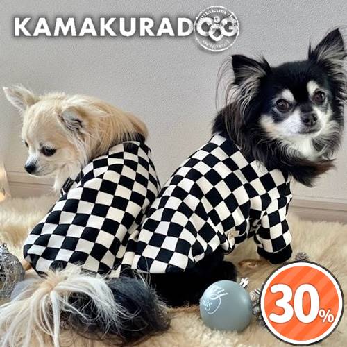 チェッカー裏起毛トップス