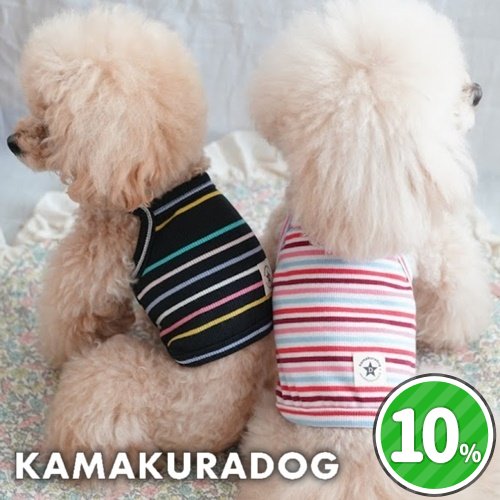 可愛い小型犬の洋服通販 鎌倉ドッグ リフレッシュボーダーキャミソール