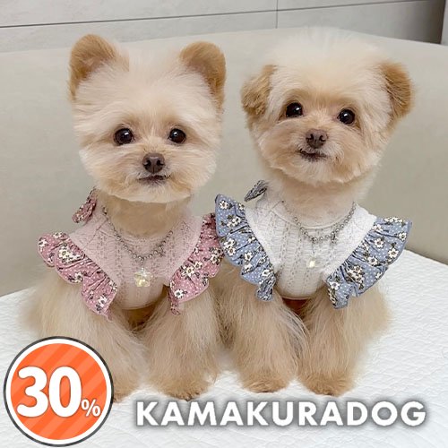 リボンとフリルのガールニット