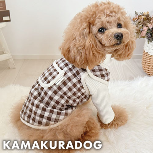 ブラウンチェックトップス