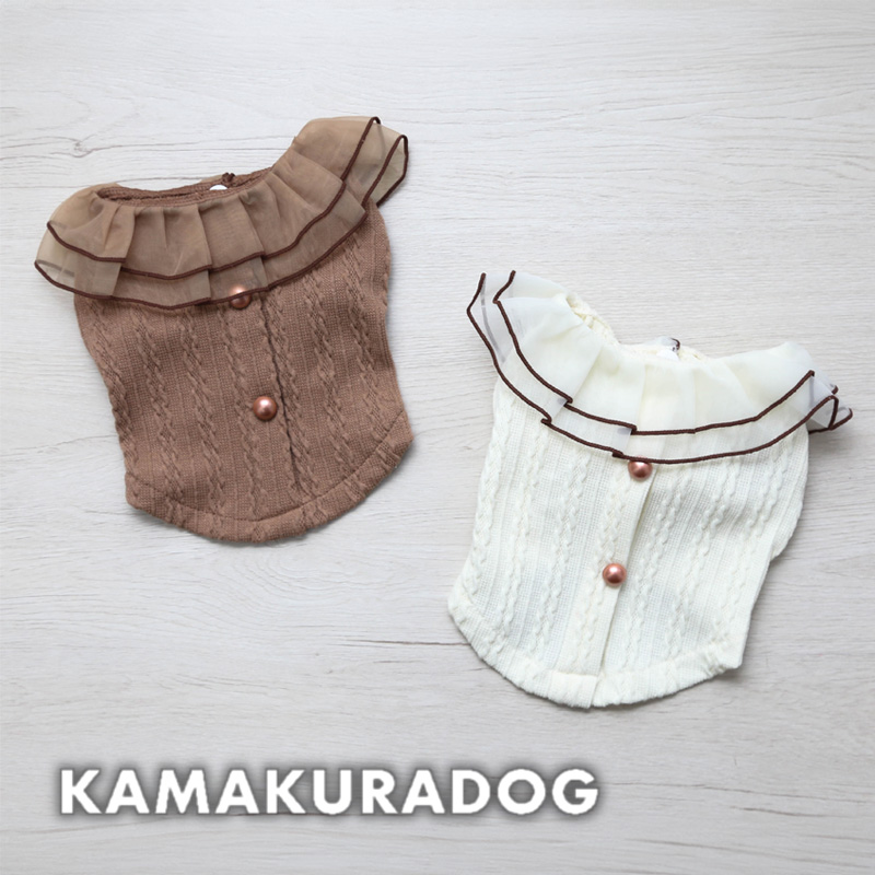 パールフリルニット