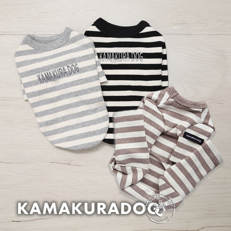 ハンドメイド　カットソー　オーダー小型犬 ハンドメイド犬服 Sサイズ 小型犬用 恐竜柄Tシャツ【アイボリー